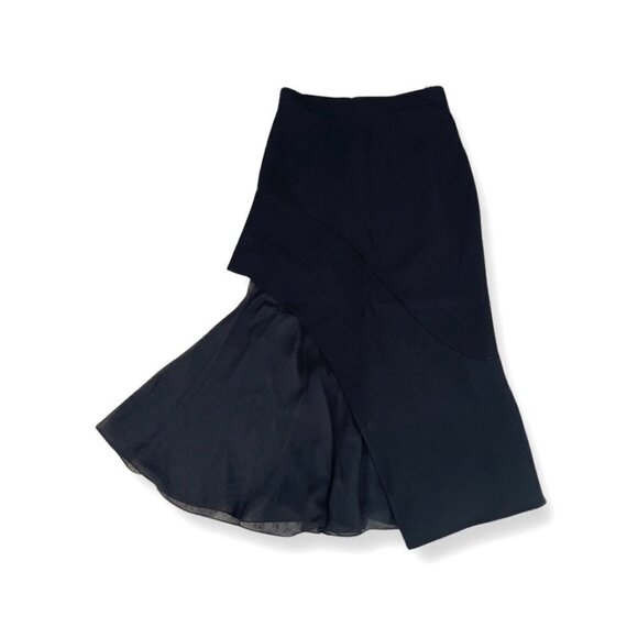Givenchy unique black mix of fabric midi skirt size  40 - Picture 1 of 4